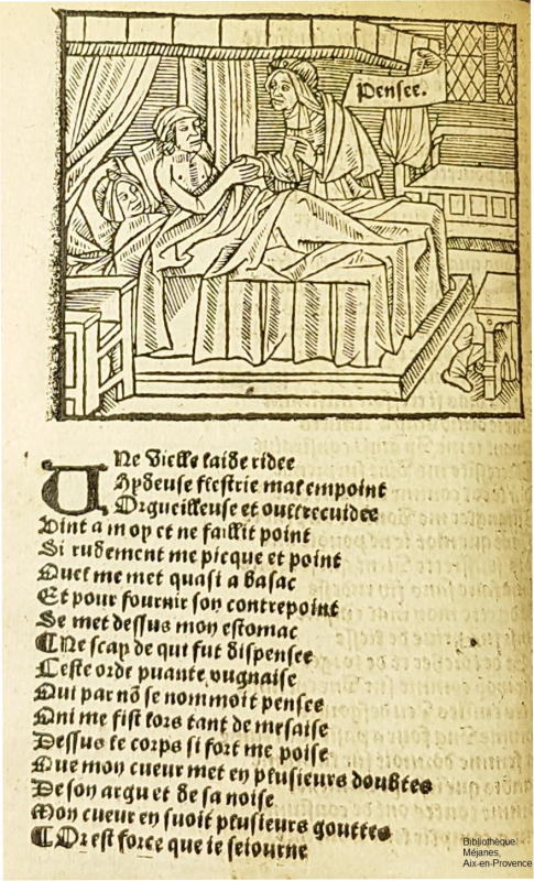 Figure VI : Pierre Gringore, Le Chasteau de labour imprimé par Jean Trepperel (vers 1510), fol. 4 v° : l’assaut de Pensée