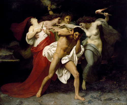 « Les remords, ou Oreste poursuivi par les Furies » (1862), William Bouguereau